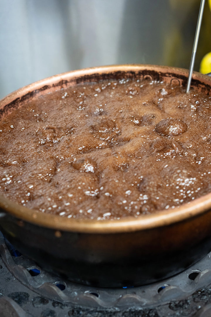 Cocoa Spiced Honey Caramels by  Annnellabees