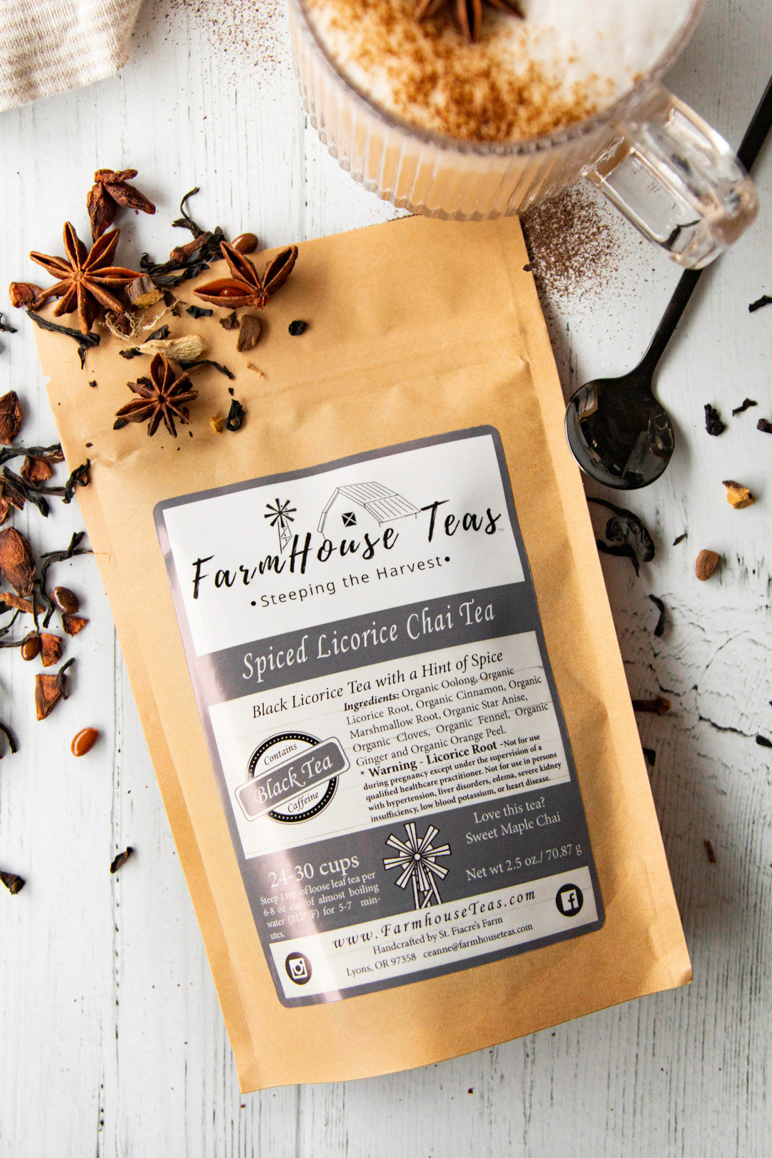 Spiced Licorice Chai Loose Leaf Tea | Formerly Lava Licorice - Farmhouse Teas