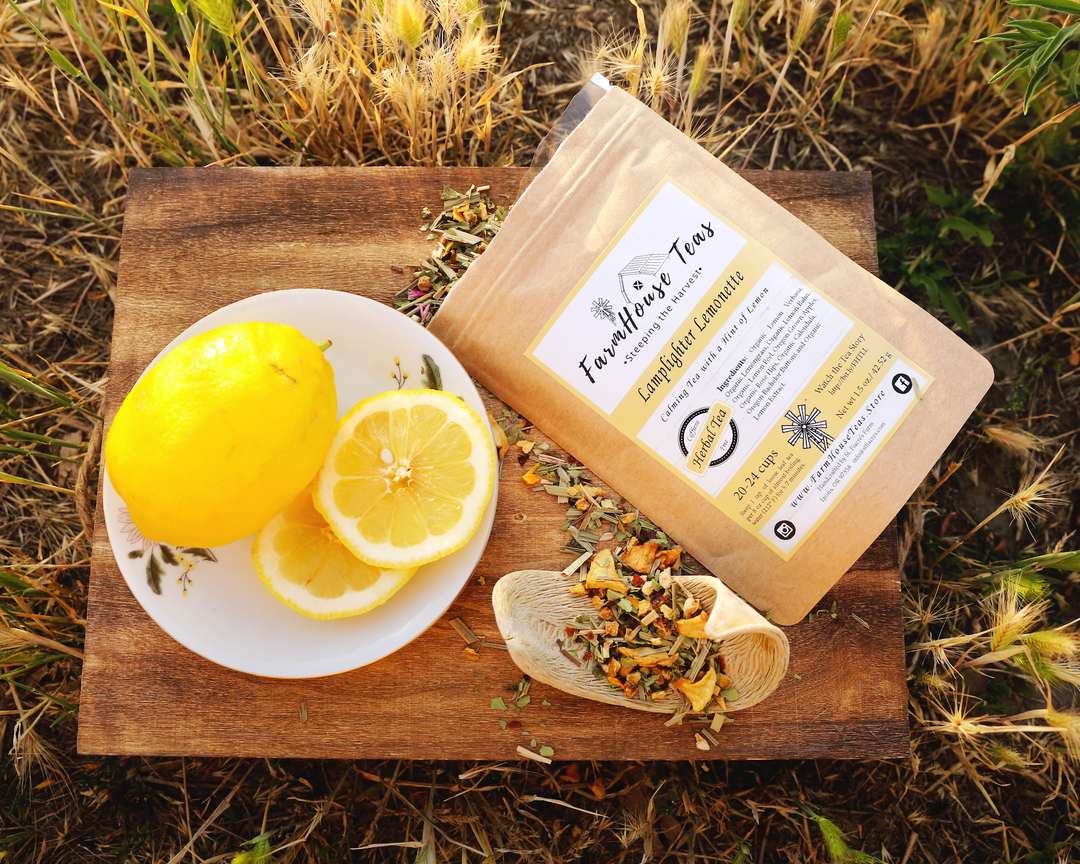 Lamplighter Lemonette Herbal Organic Loose Leaf Tea - Farmhouse Teas
