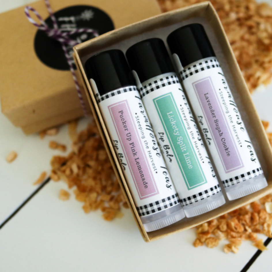 Spring/Summer Lip Balm Set – 3 Flavors Gift Box (Lavender Sugah