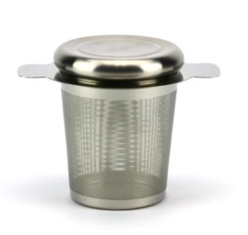 Stainless Steel Tea Strainer w/ lid Farmhouse Teas