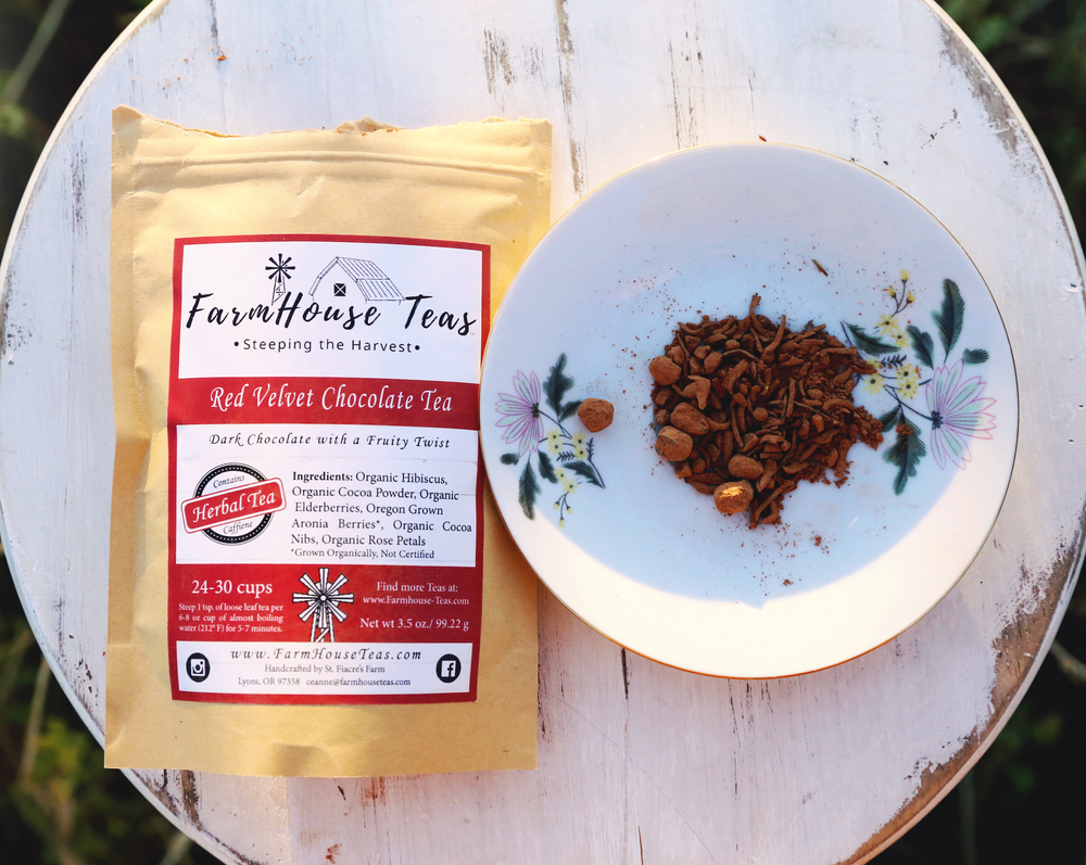 Red Velvet Chocolate Herbal Organic Loose Leaf Tea | Special Edition - Farmhouse Teas