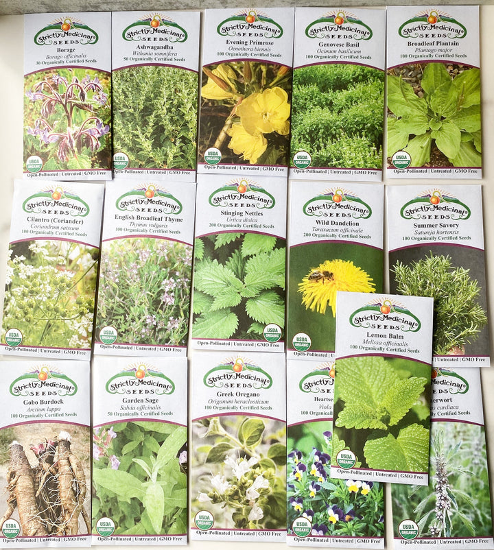 Set 2 - EXTRA Essentials Seed Set | Strictly Medicinal Seeds - Farmhouse Teas