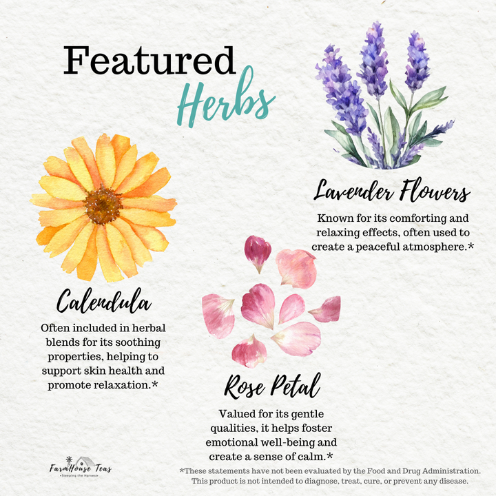 Rose Garden Repose | Herbal Organic Loose Leaf Tea