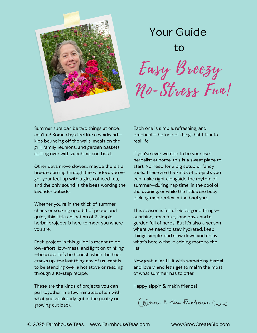 7 Simple Herbal Projects E-Book – Free Download for Slow & Hot Summer Days