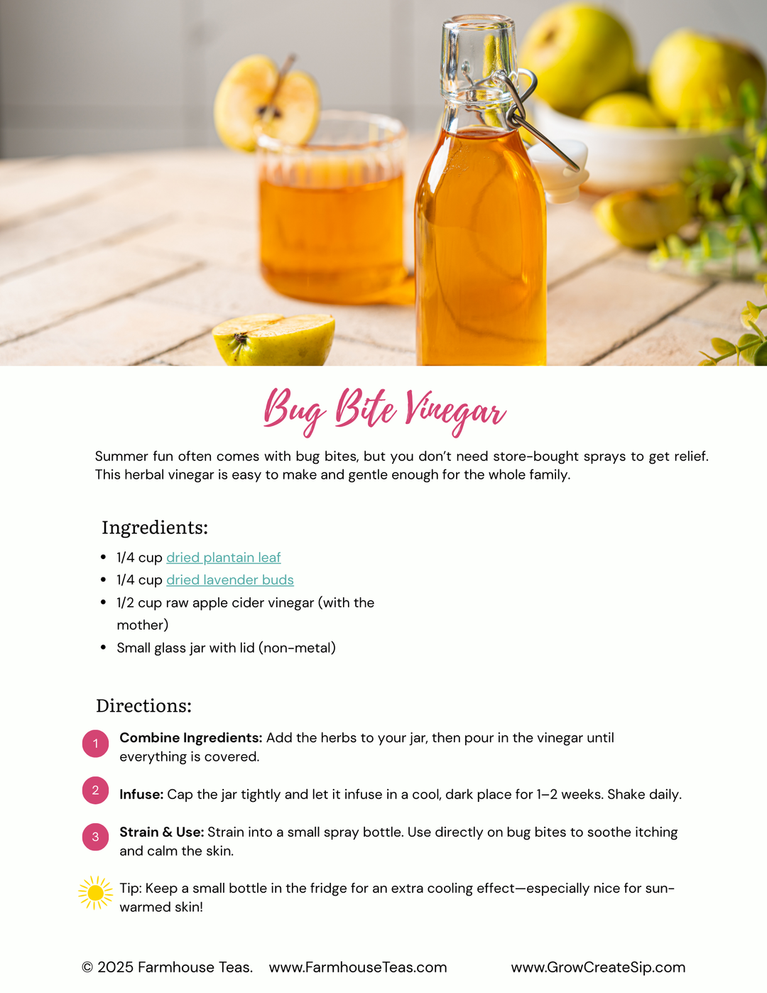7 Simple Herbal Projects E-Book – Free Download for Slow & Hot Summer Days