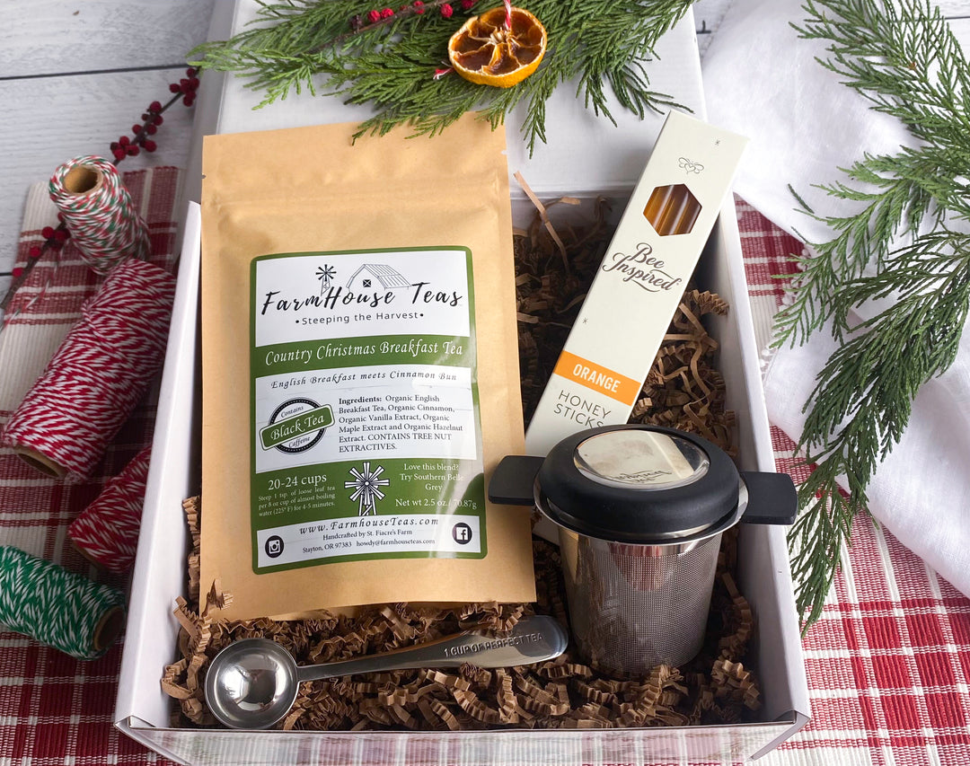 Hearthside Tea & Treats Gift Box – Premium Loose Leaf Tea Set
