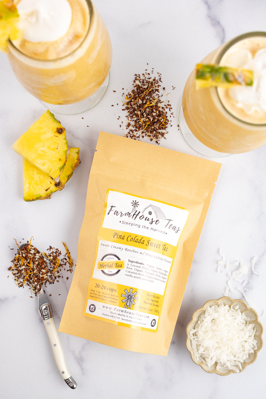 Pina Colada Sweet Tea | Organic Loose Leaf | Seasonal