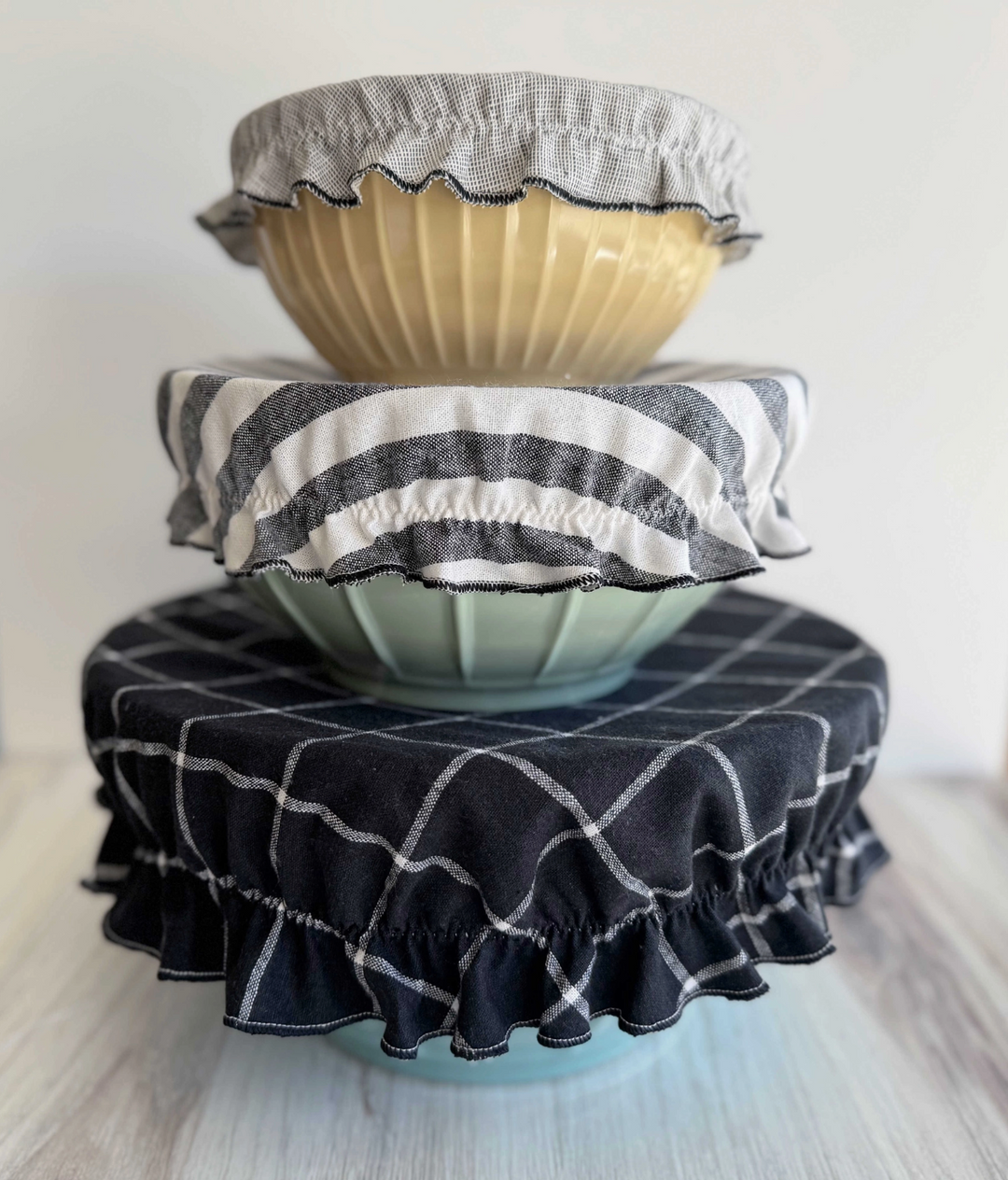 Set of Three Reusable Bowl Covers