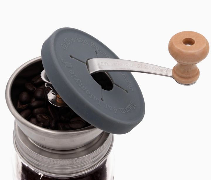 Coffee and Spice Grinder Lid for Mason Jars