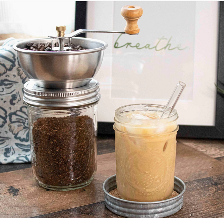 Coffee and Spice Grinder Lid for Mason Jars