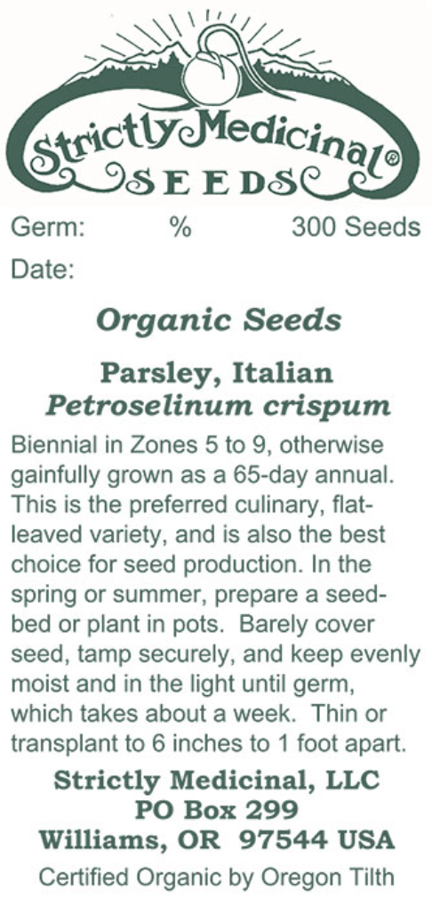 Parsley  Strictly Medicinal Seeds