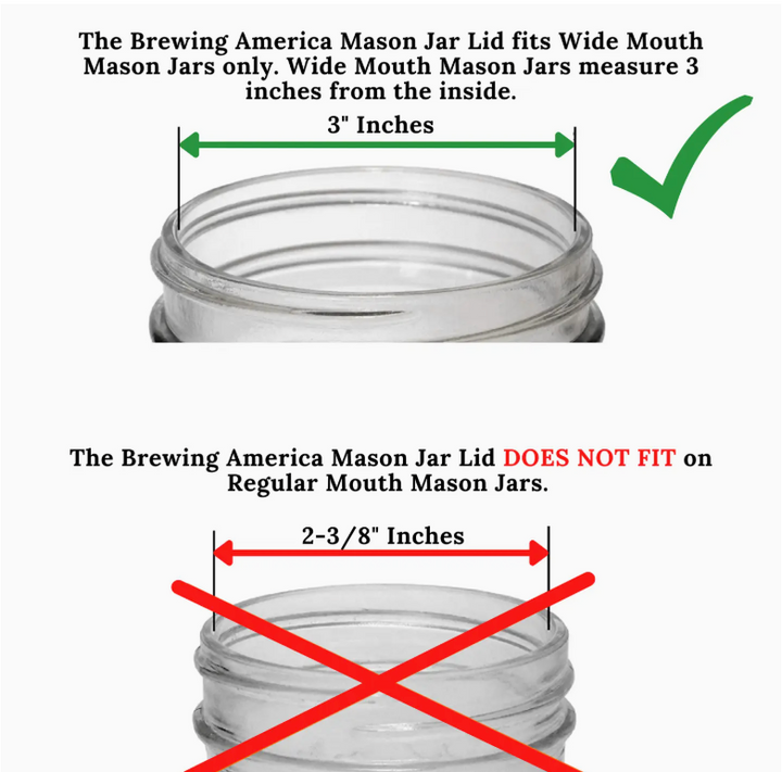 Wide Mouth Mason Jar Pour &amp; Sip Lids – 4 Pack (Lids Only)