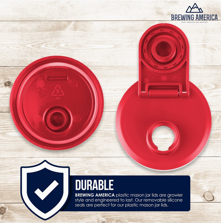 Wide Mouth Mason Jar Pour &amp; Sip Lids – 4 Pack (Lids Only)