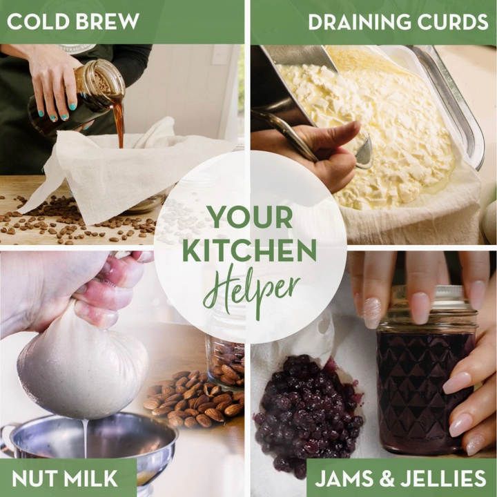 Organic Unbleached Cheesecloth | Reusable Straining Cloth