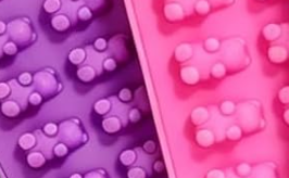 Silicone Gummy Bear Molds | 2-Pack with Dropper