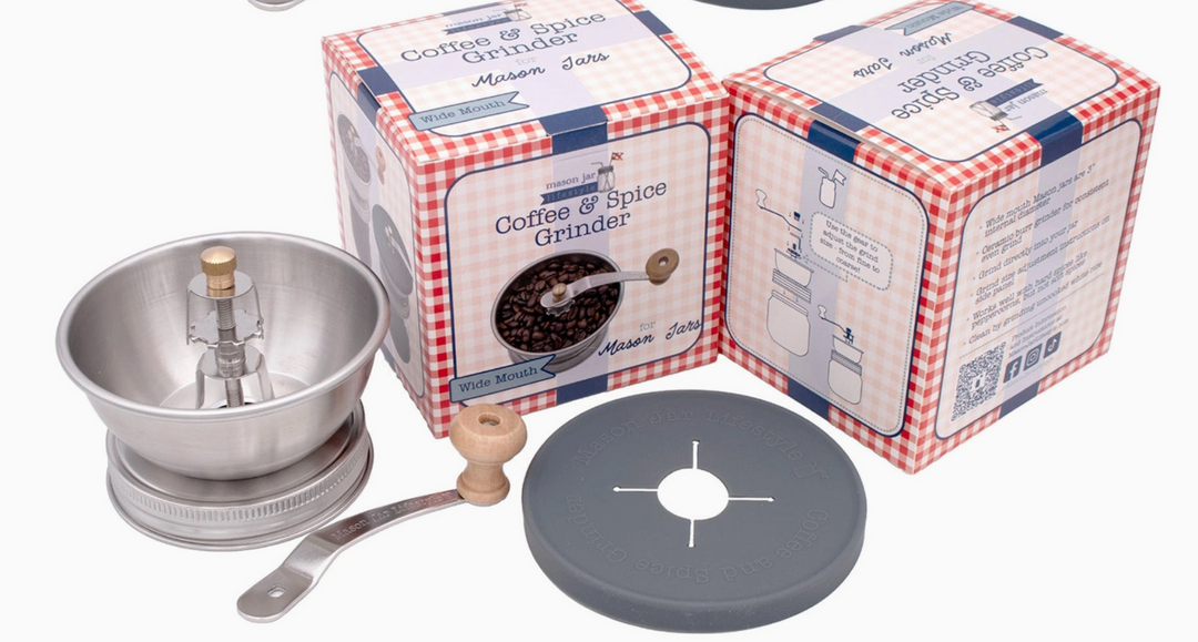 Coffee and Spice Grinder Lid for Mason Jars