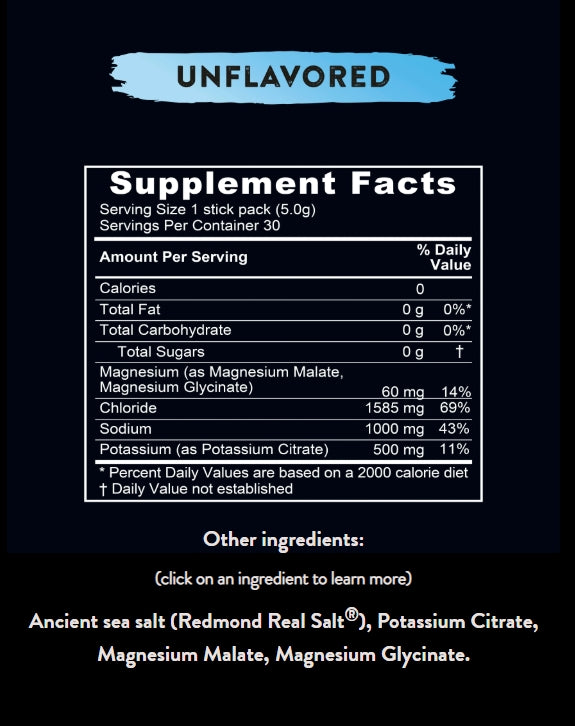 Unflavored Re-Lyte® Hydration Stick Packs | Redmond Life
