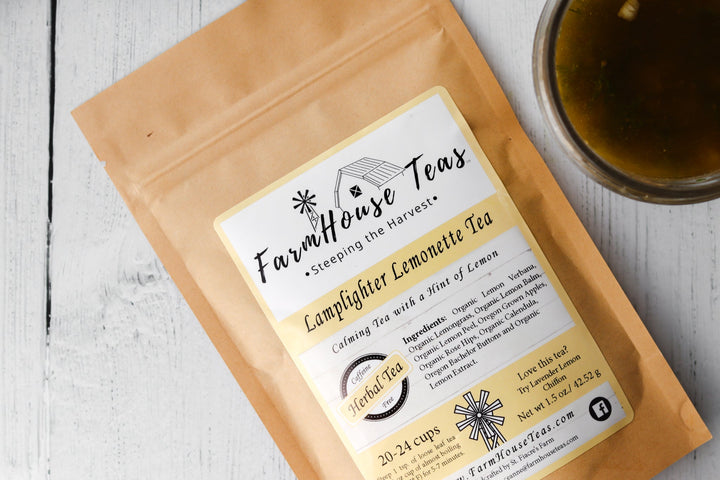 Lamplighter Lemonette Herbal Organic Loose Leaf Tea - Farmhouse Teas
