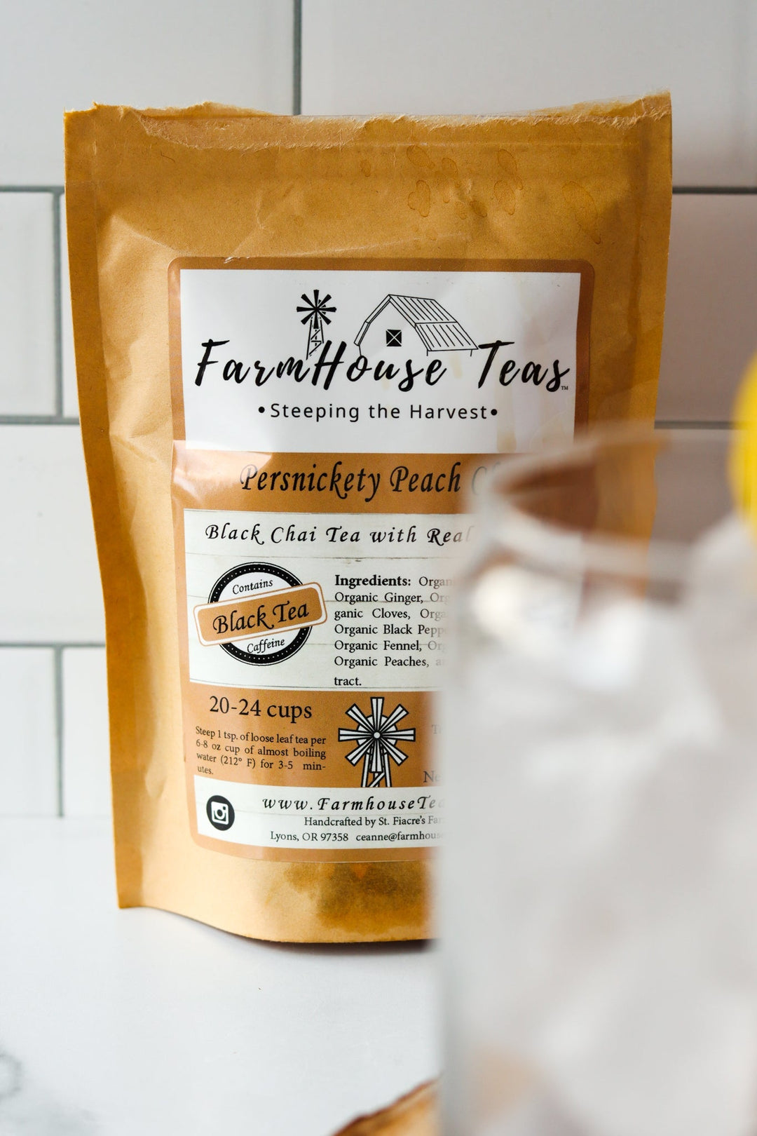 Persnickety Peach Chai Organic Loose Leaf Tea - Farmhouse Teas