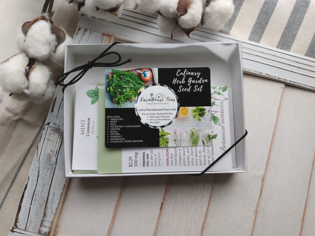 Culinary Herb Garden Seed Set & E-book - Farmhouse Teas