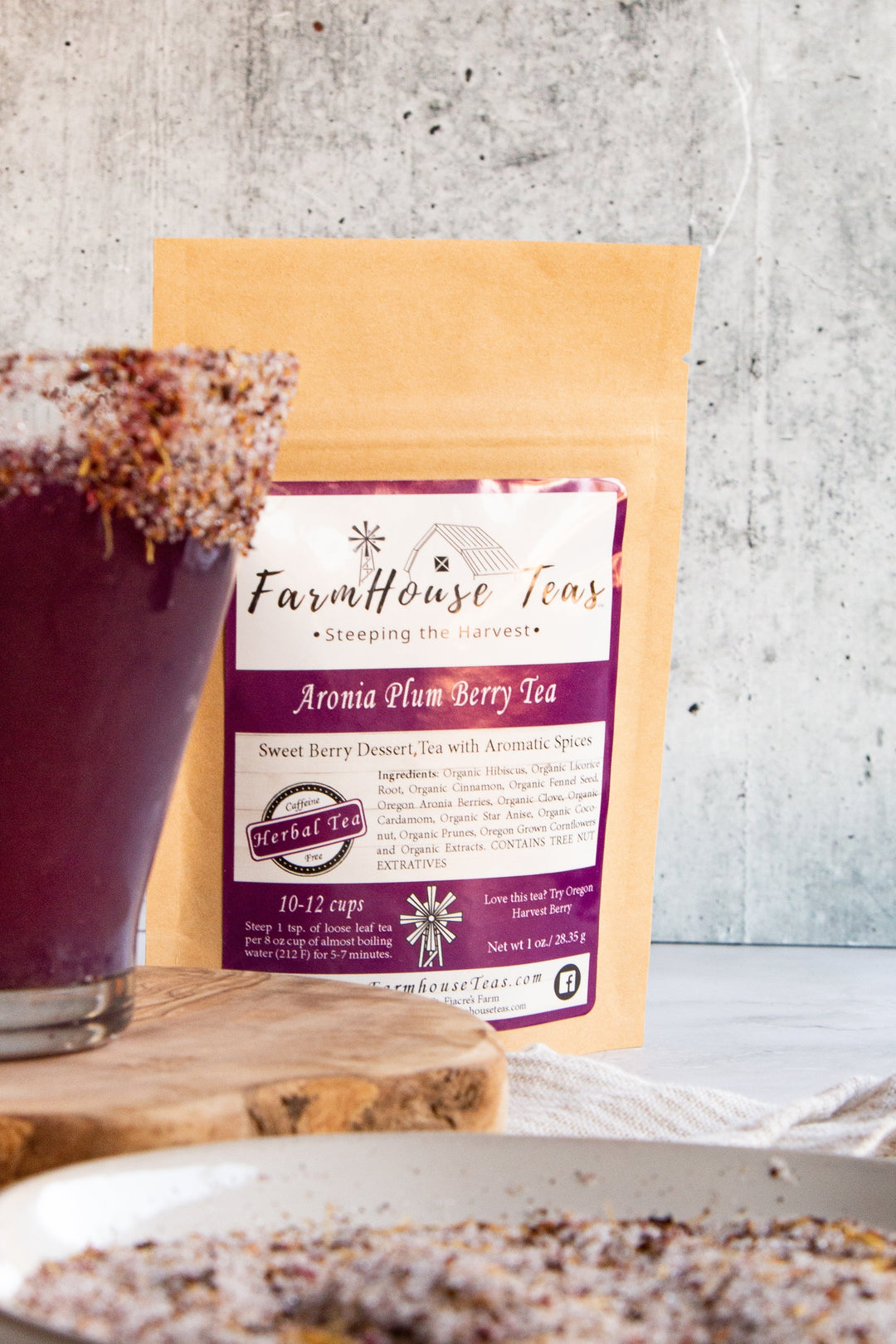 Aronia Plum Berry Organic Loose Leaf Tea | Seasonal - Farmhouse Teas