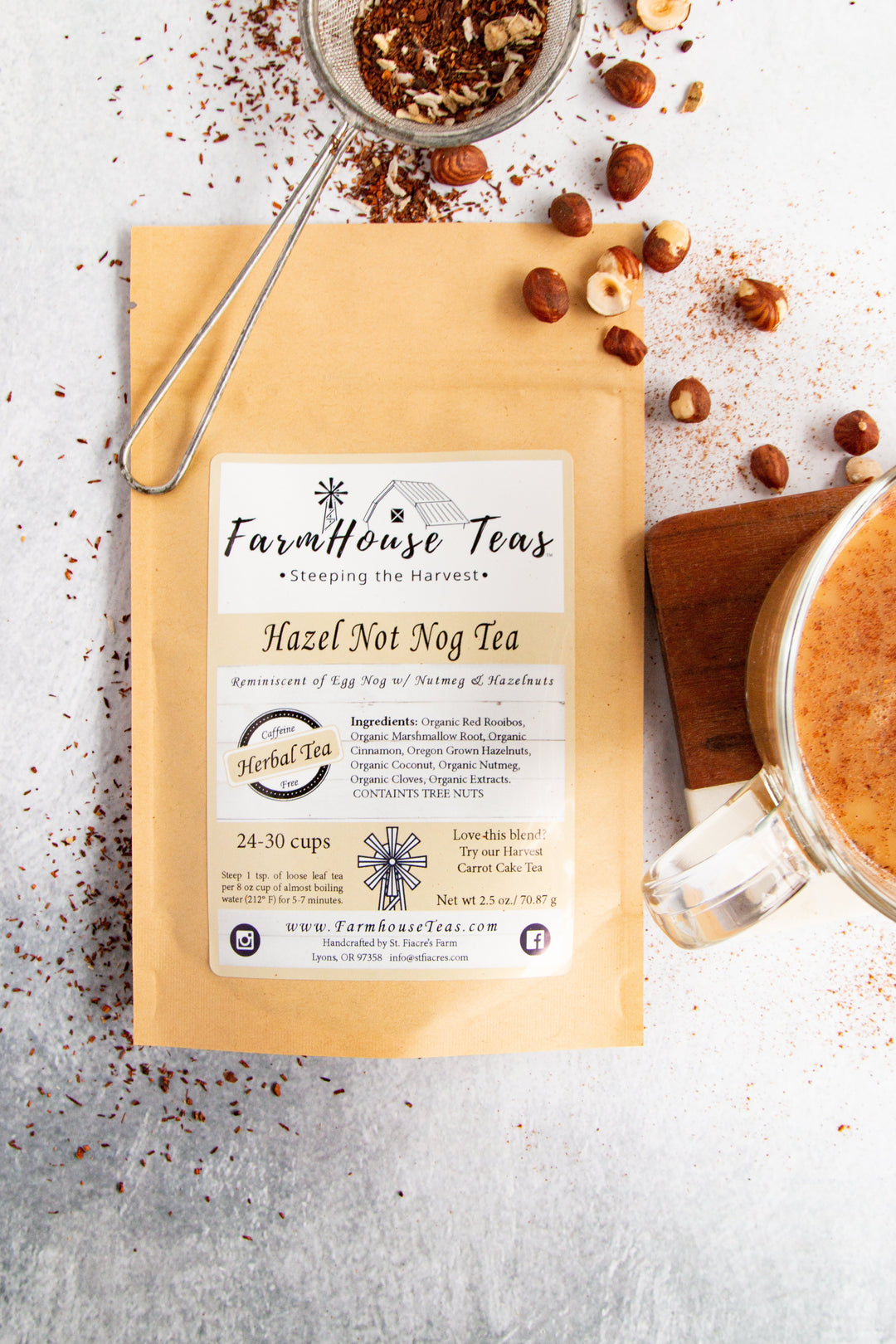 Hazel NOT Nog Organic Loose Leaf Tea  | SEASONAL - Farmhouse Teas