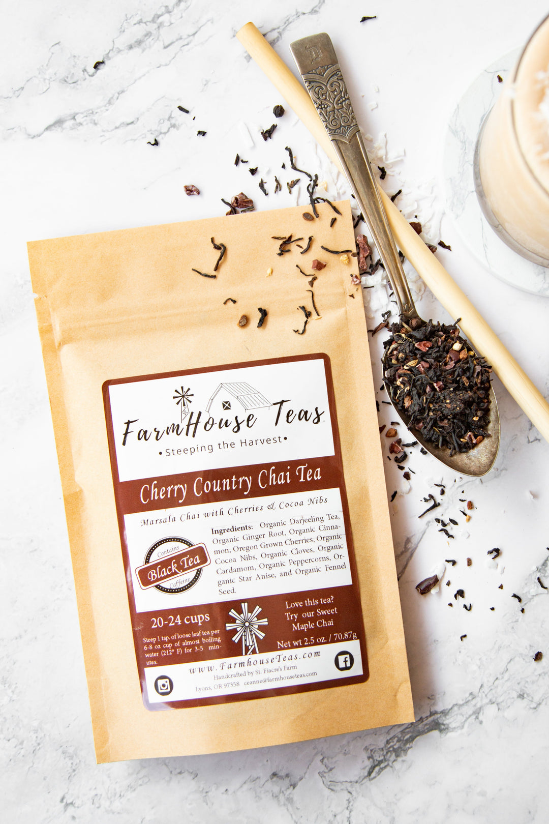 Cherry Country Chai Organic Loose Leaf Tea - Farmhouse Teas