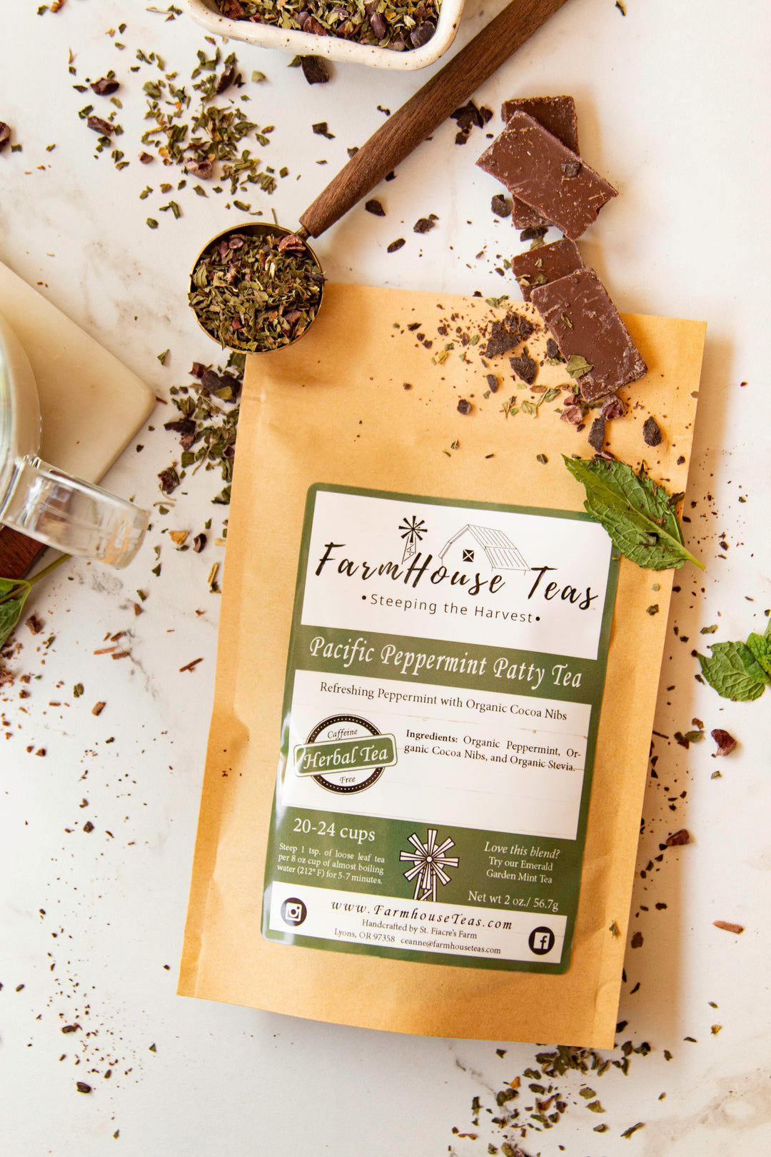 Pacific Peppermint Patty Organic Loose Leaf Tea - Farmhouse Teas