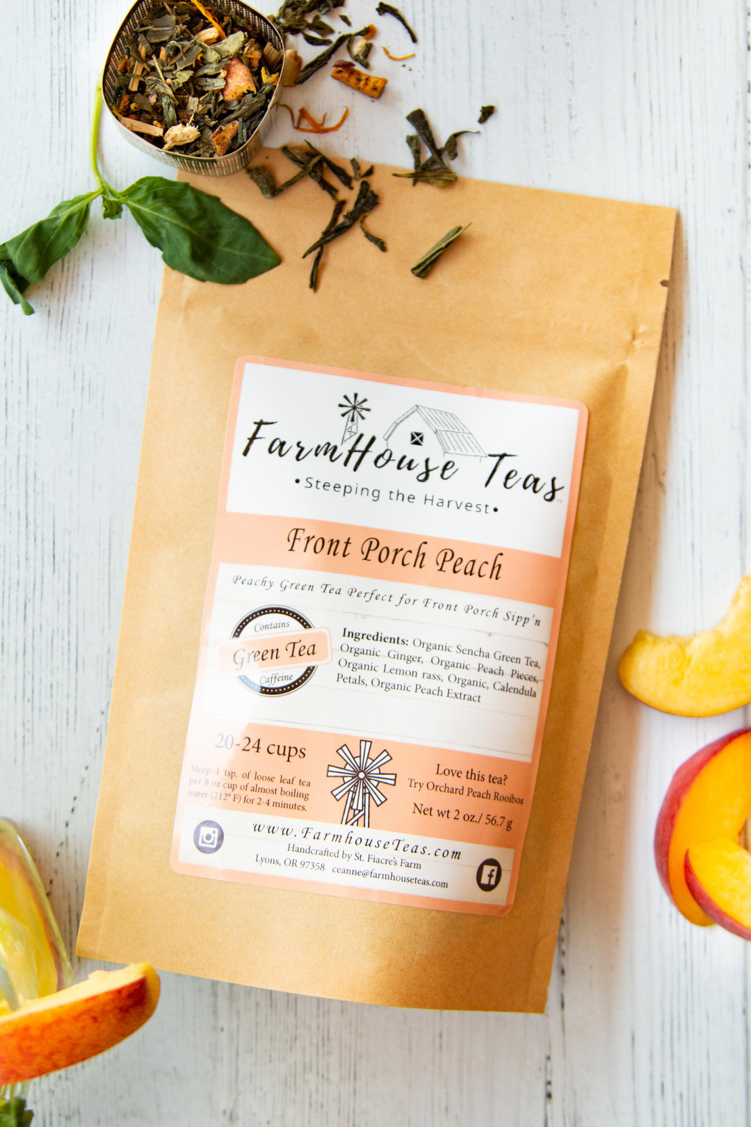 Front Porch Peach Green Tea - Farmhouse Teas