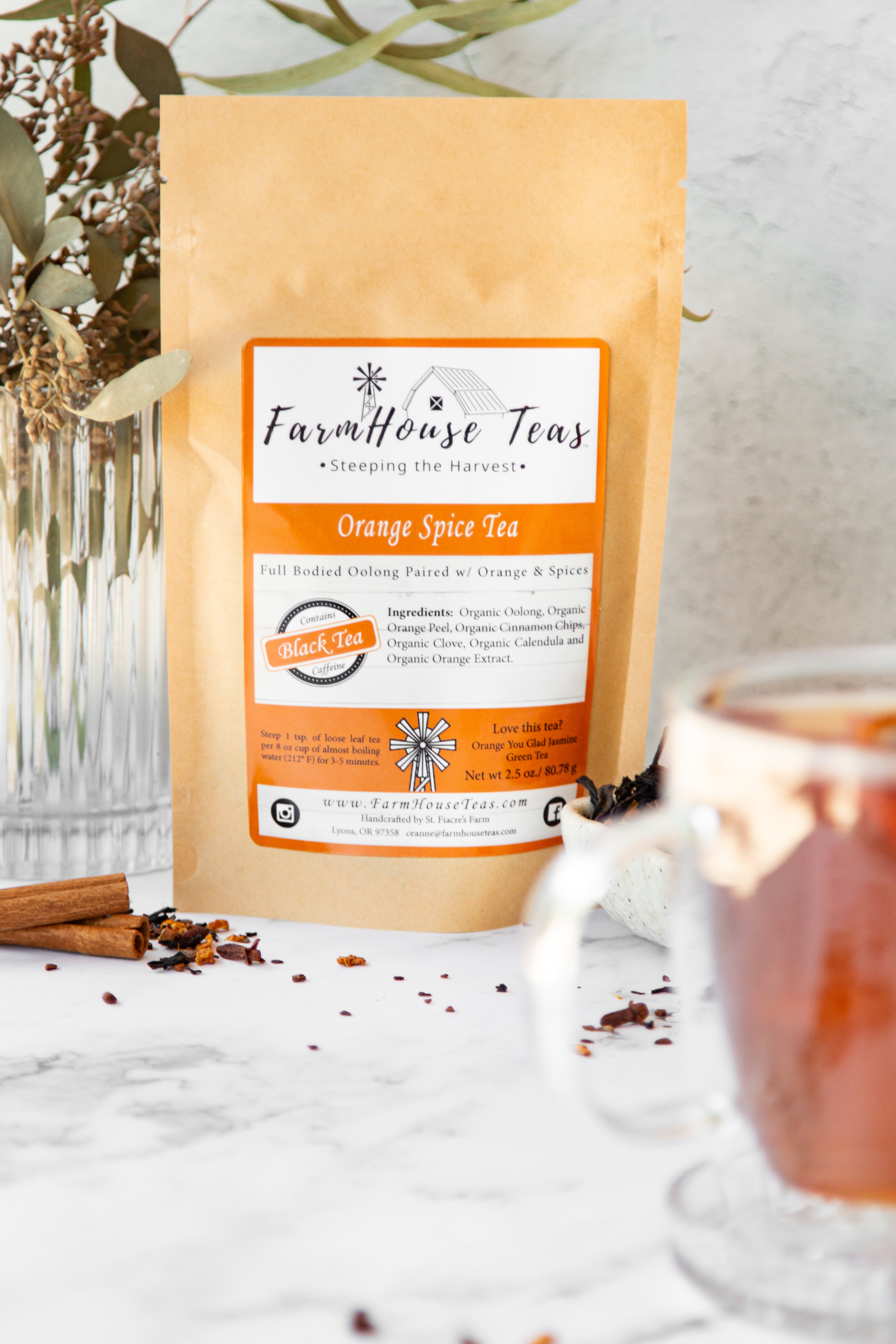 Orange Spice Loose Leaf Tea – Black & Oolong Tea with Citrus and