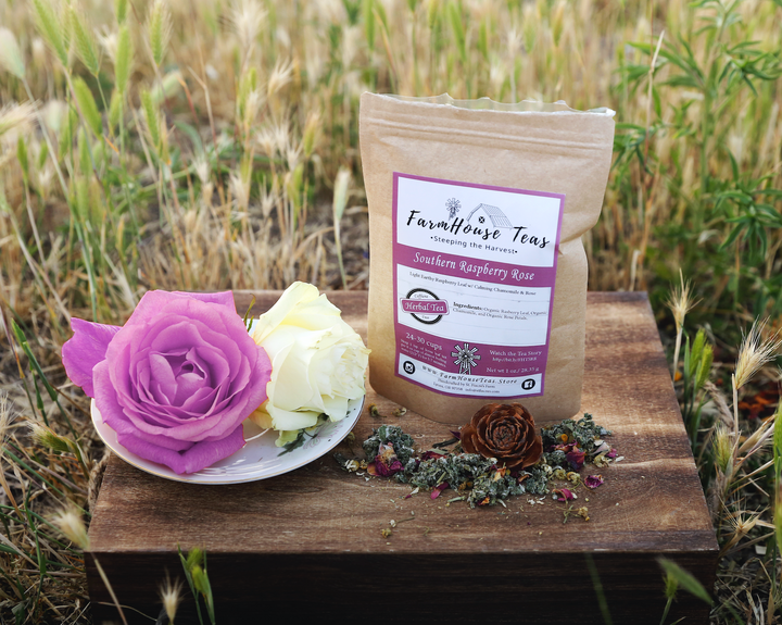 Southern Raspberry Rose Organic Loose Leaf Tea - Farmhouse Teas