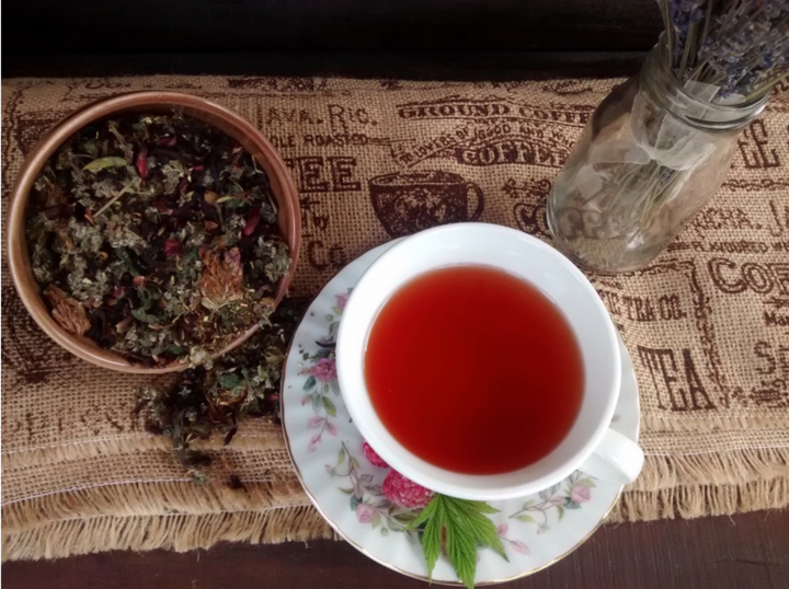Farmer's Wife Raspberry Herbal Organic Loose Leaf Tea - Farmhouse Teas