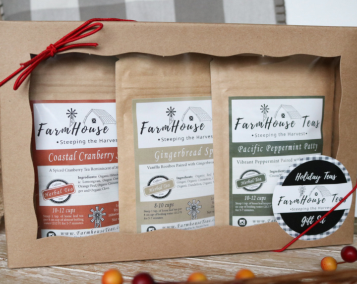 Holiday Trio Organic Loose Leaf Tea Gift Set - Farmhouse Teas