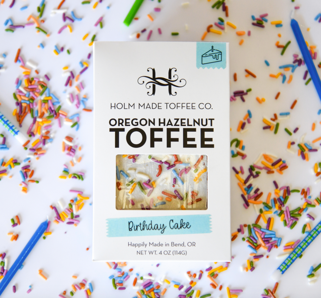 Birthday Cake Hazelnut Toffee | Holm Made Toffee - Farmhouse Teas