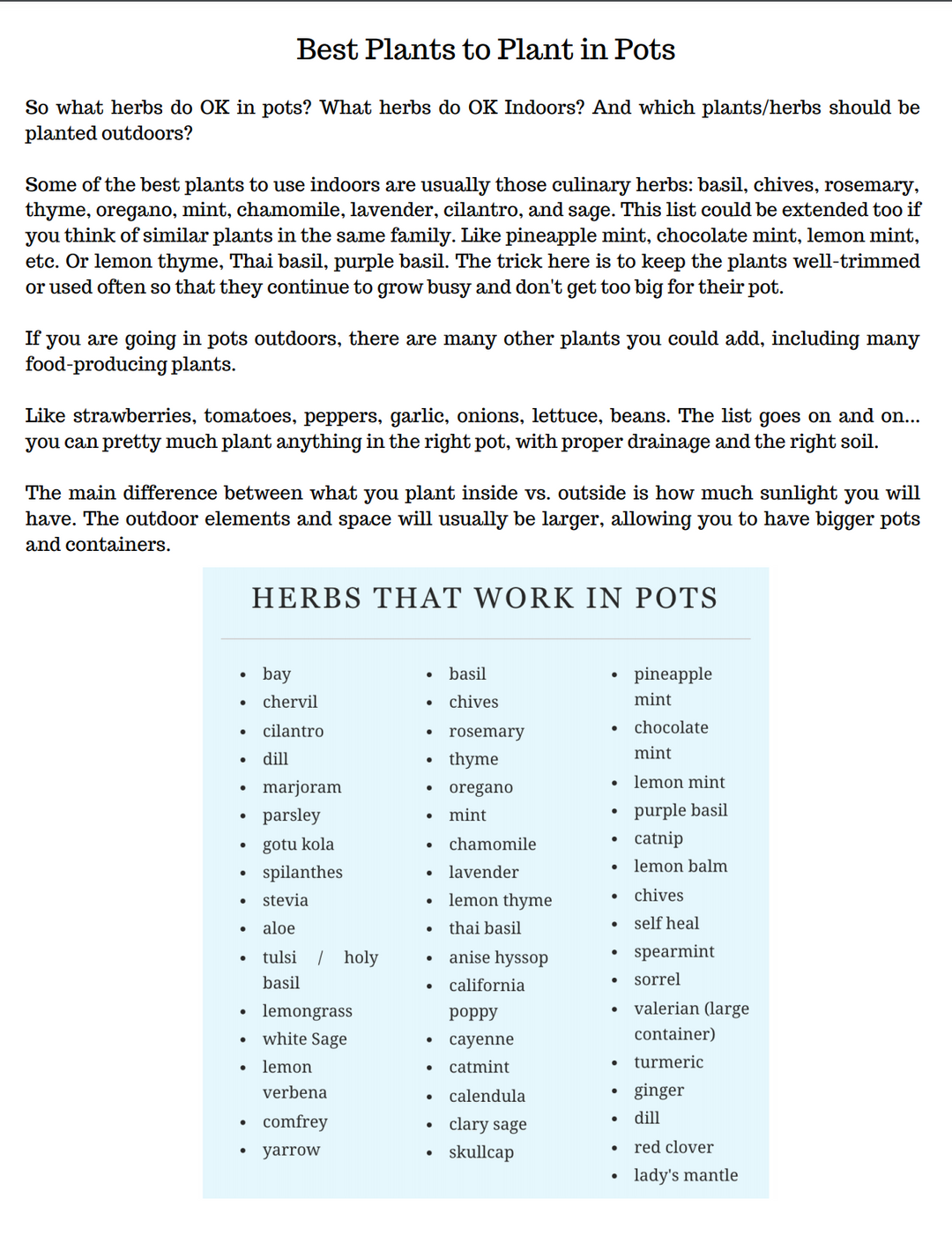Planning & Planting the Herb Garden E-book - Farmhouse Teas