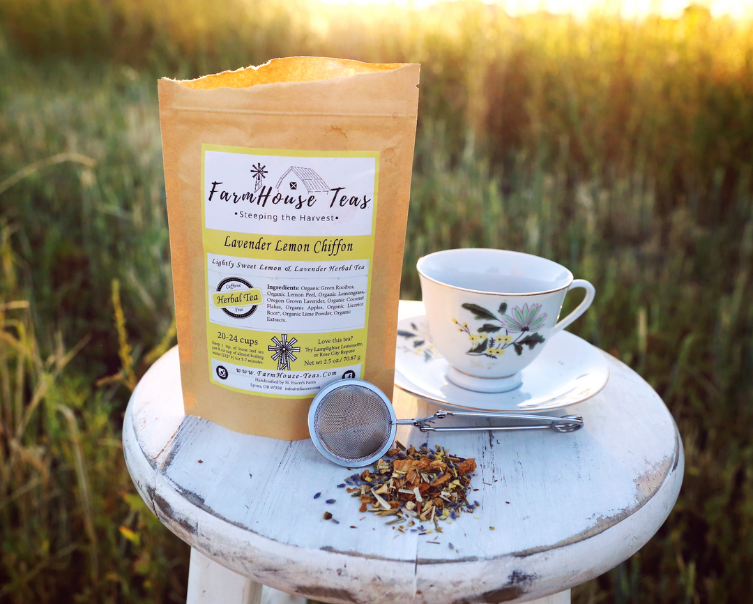 Lavender Lemon Chiffon Organic Loose Leaf Tea - Farmhouse Teas