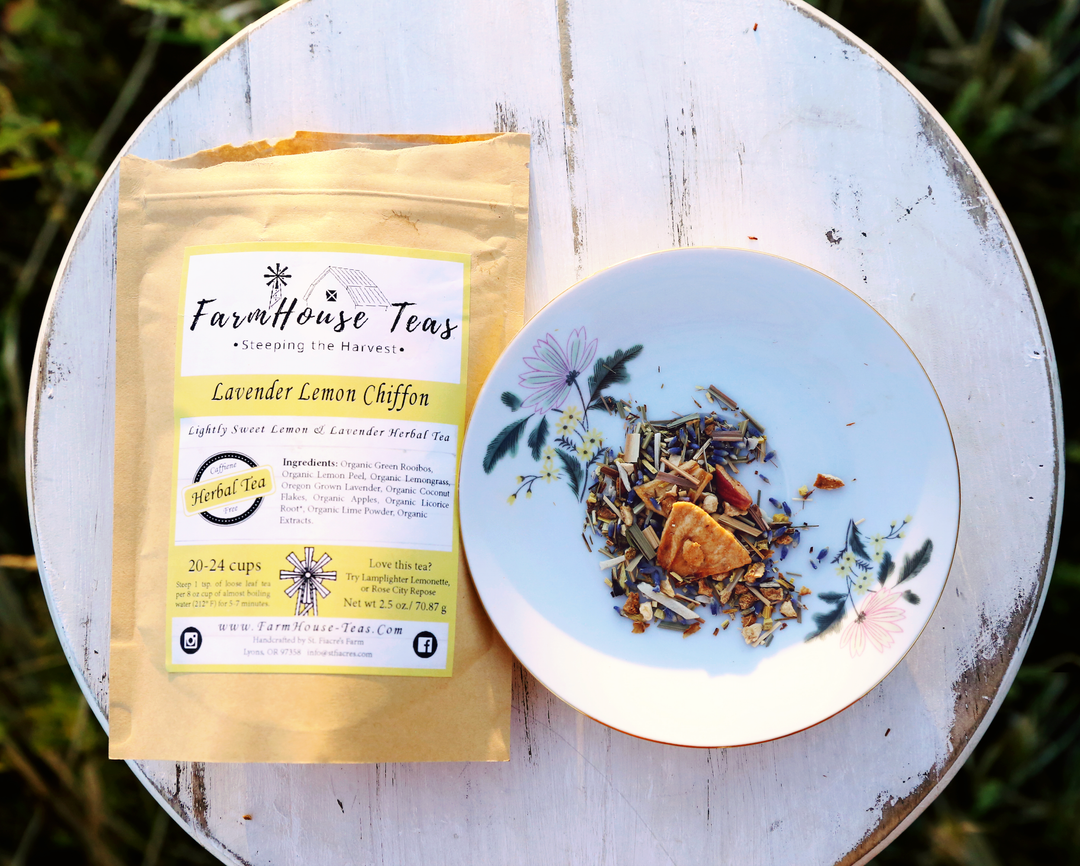 Lavender Lemon Chiffon Organic Loose Leaf Tea - Farmhouse Teas