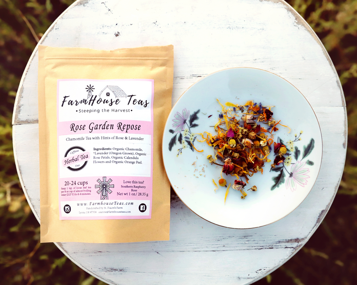 Rose Garden Repose | Herbal Organic Loose Leaf Tea - Farmhouse Teas