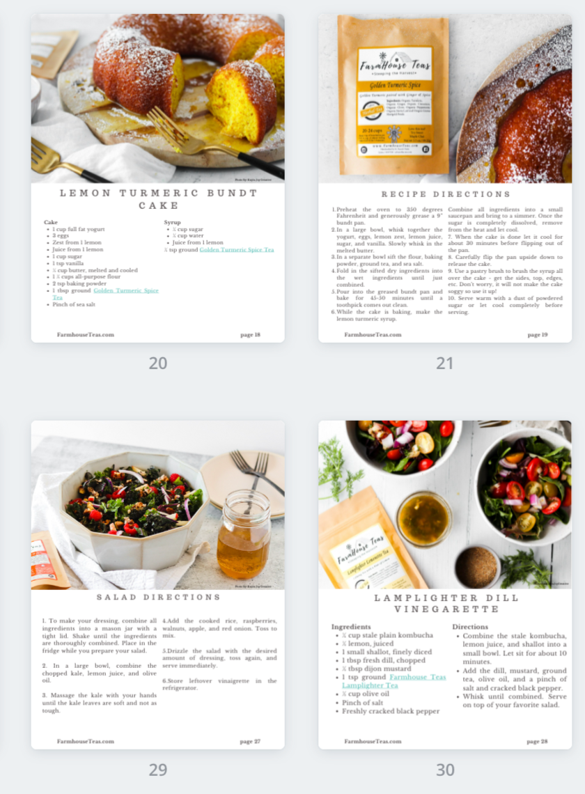 Cooking with Tea Recipe E-book - Farmhouse Teas