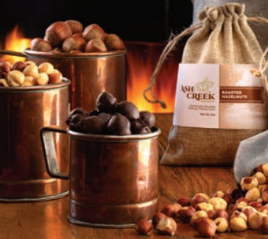Dark Chocolate Covered Hazelnuts w/ Drawstring Bag | Ash Creek - Farmhouse Teas