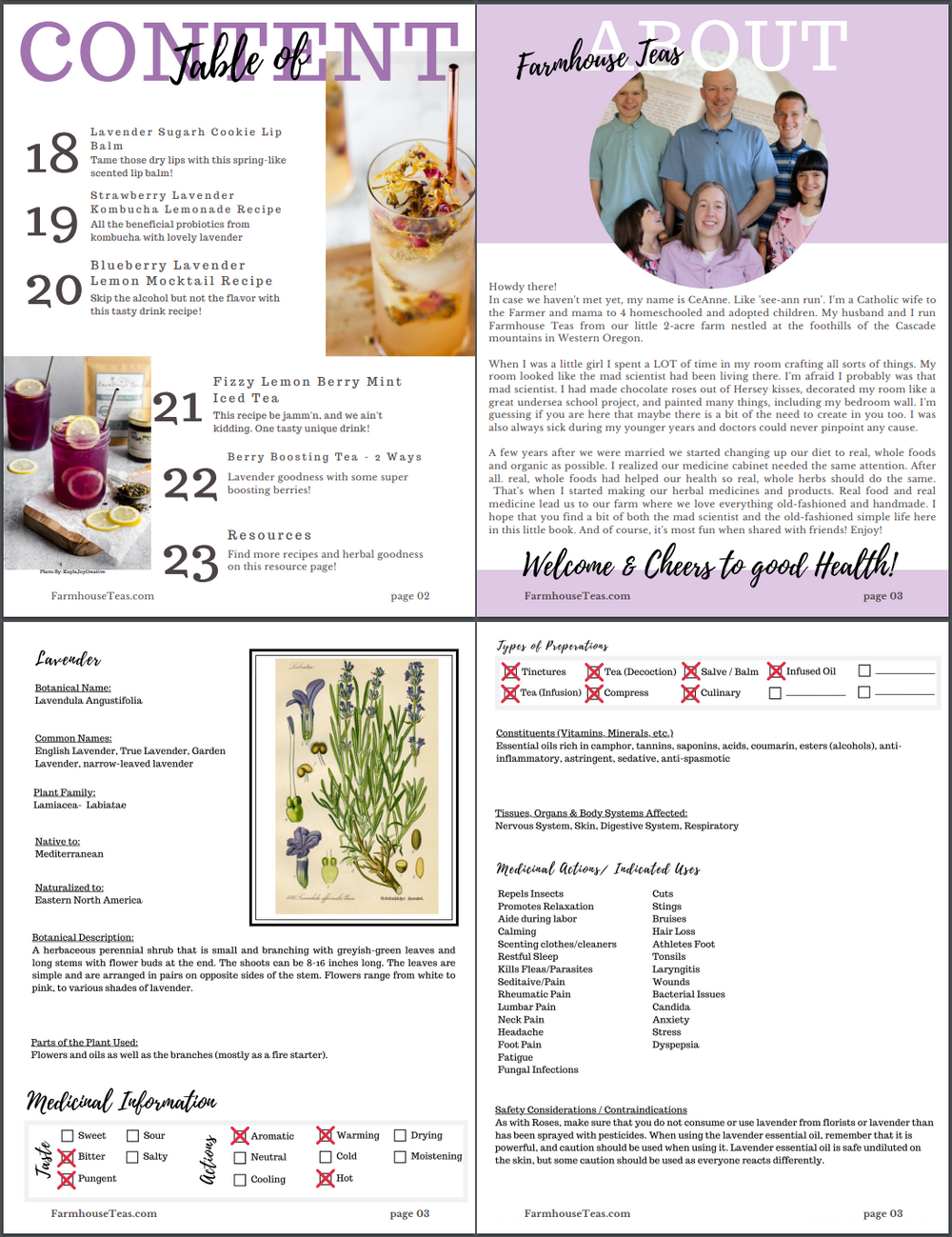 Lavender E-Book - Farmhouse Teas