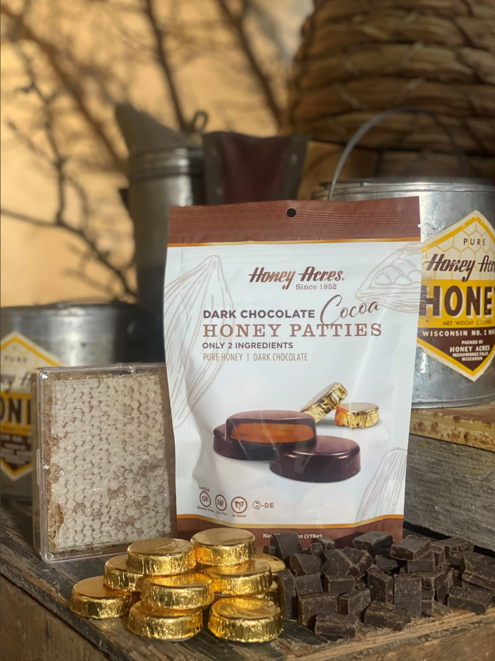 Cocoa Chocolate Honey Patties | Honey Acres - Farmhouse Teas