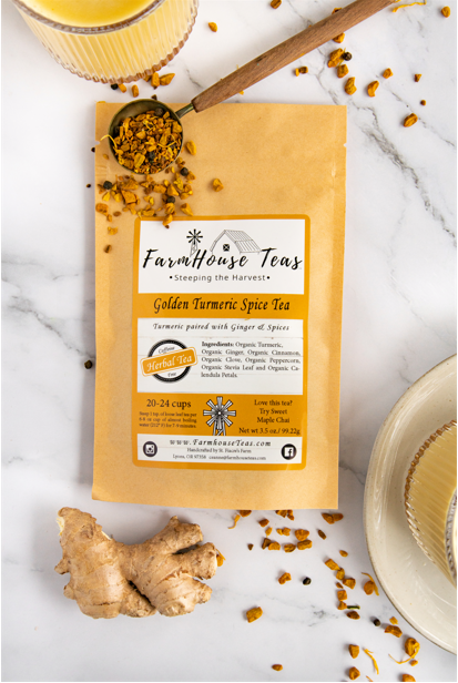 Golden Turmeric Spice Organic Loose Leaf Tea - Farmhouse Teas