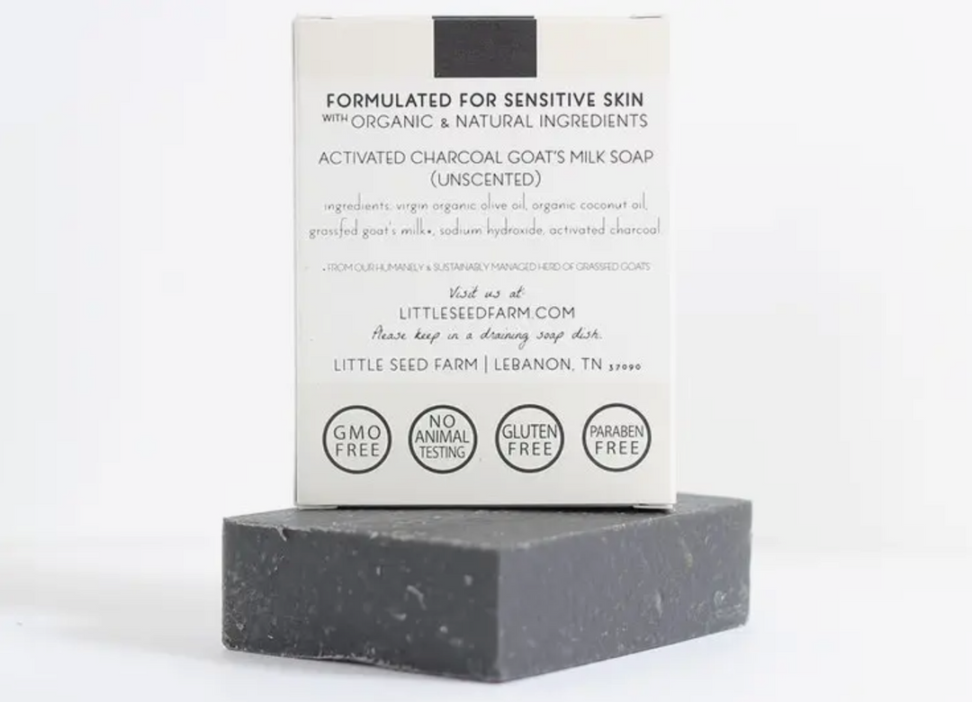 Activated Charcoal Facial And Body Bar Soap | Little Seed Farm