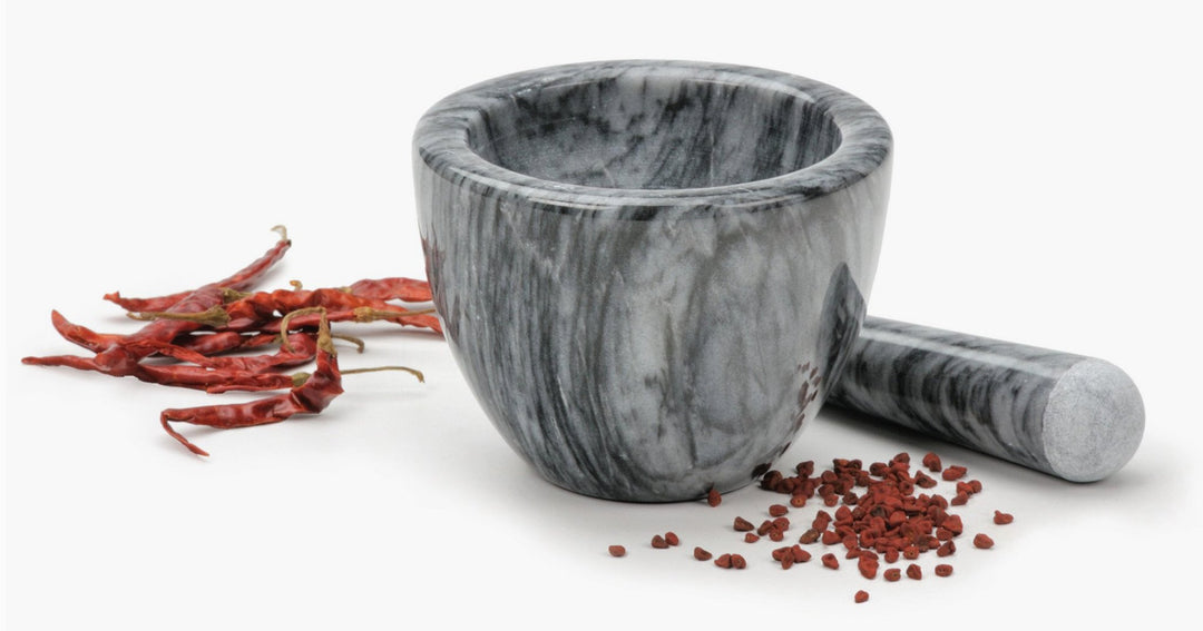 Dark Grey Marble Mortar and Pestle - Farmhouse Teas