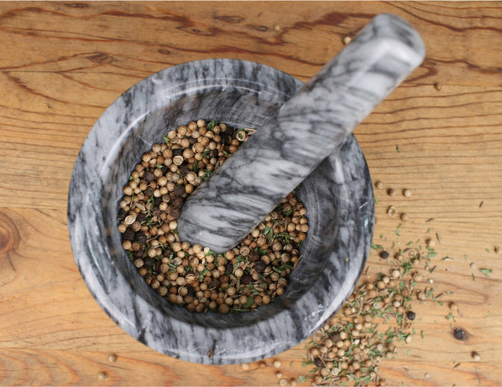 Dark Grey Marble Mortar and Pestle - Farmhouse Teas