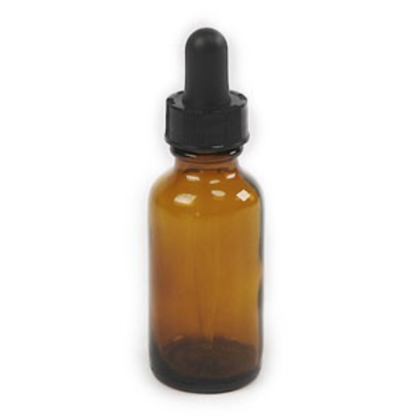 1 oz amber glass bottles with dropper